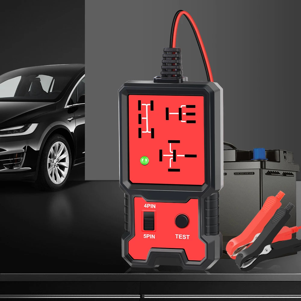 Car Battery Checker Universal 12V LED Indicator Light Automotive Electronic Relay Tester Car Relay Tester