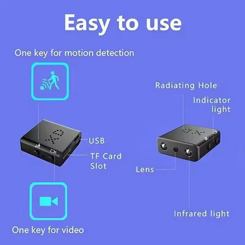1080P HD Mini Camera XD Wire Camera Smart Home Security indoor Anti-theft IP Camera Video Voice APP Real-time Cam