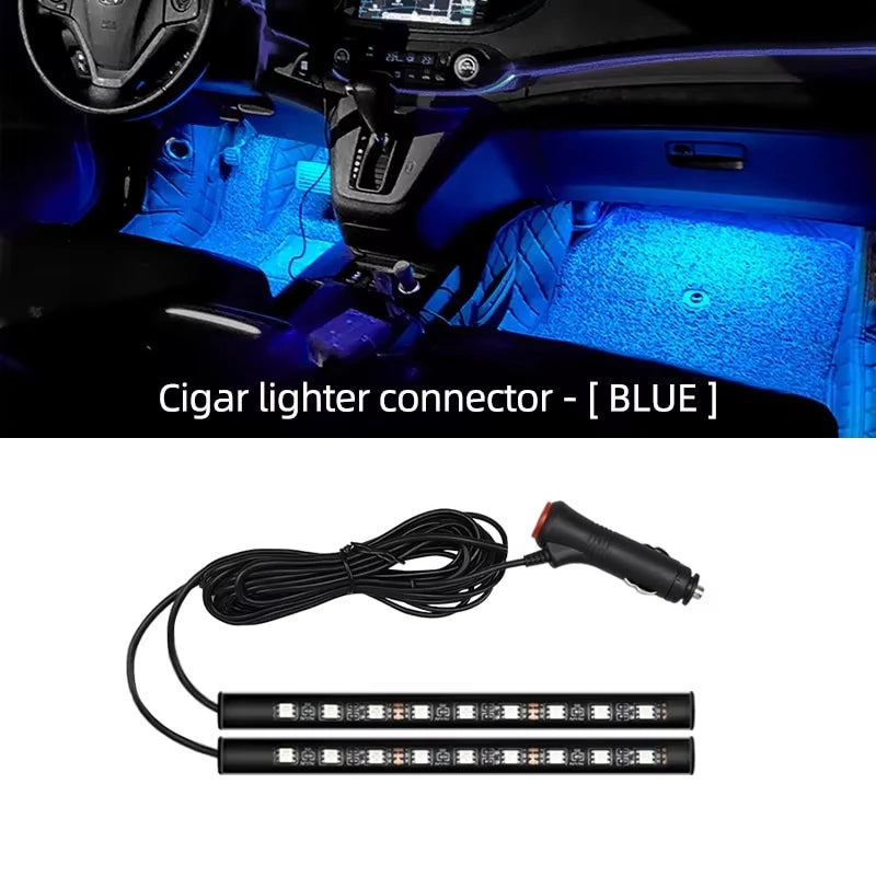 New LED Car Interior Ambient Foot Strip Light Kit Backlight 5V USB Auto Decorative Atmosphere Neon Lamp Vehicle Accessories