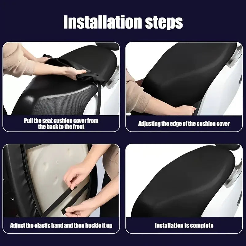 1pc Motorcycle Seat Cover Waterproof Dustproof Rainproof Motorbike Scooter Cushion Seat Cover Protector Cover Accessories