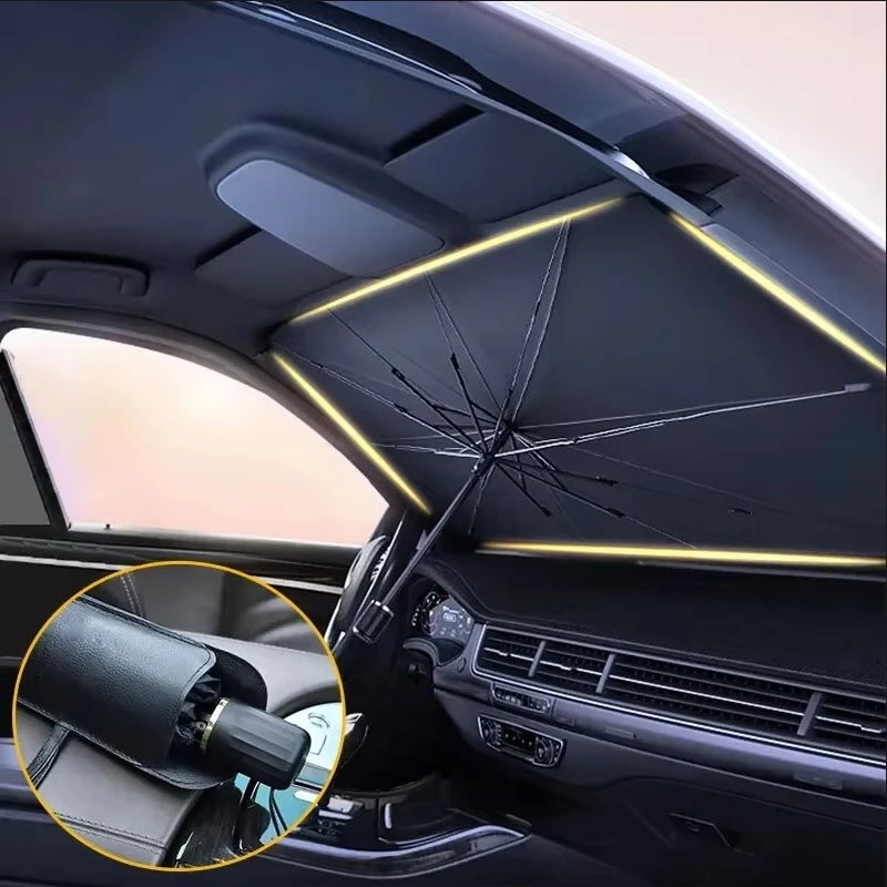 Car Sunshade Umbrella Car Sun Shade Protector Parasol Summer Sun Interior Windshield Protection Accessories For Auto Shading