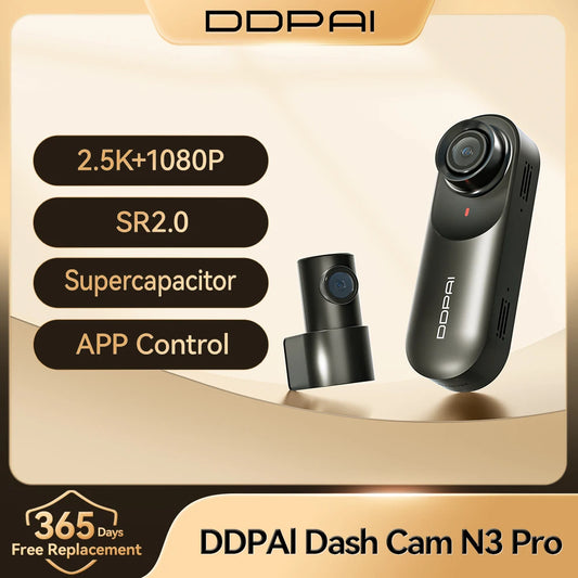 DDPAI Mola N3 Pro Dash Camera Driving Vehicle Cam Wifi Smart Connect Car Recorder 2.5K Car DVR Dash Camera