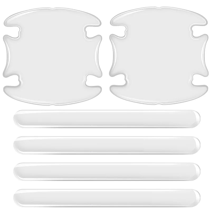 Car Door Handle Bowl Scratch Protective Invisible Transparent Stickers Silicon Rearview Mirror Anti-collision Protection Strip