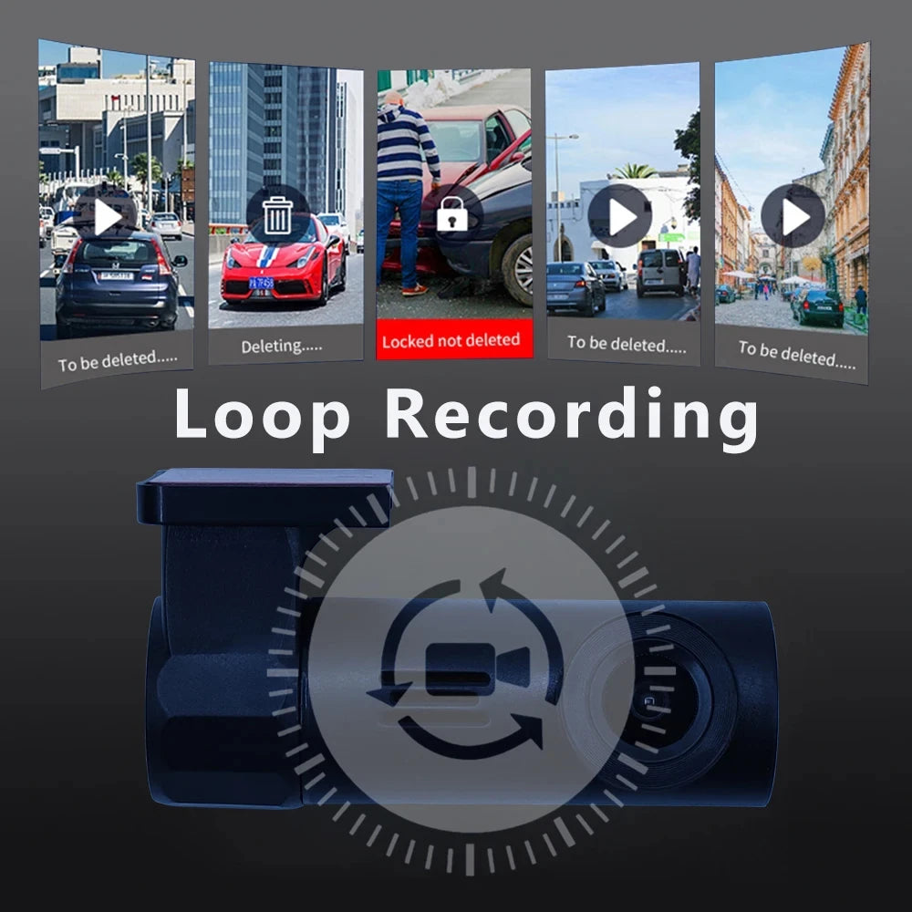 APP control smart car Wifi DVR Dash camera night vision video recorder HD1080P USB connection power supply