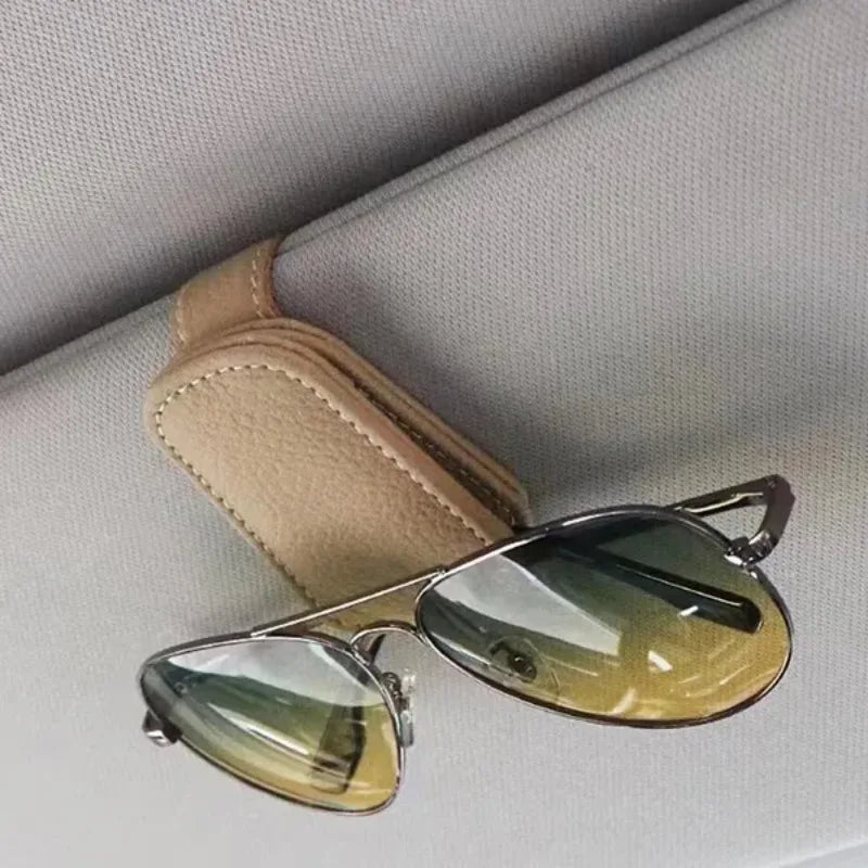 Car Sun Visor Glasses Case Holder Sunglasses Clip Ticket Card Clip  Multifunction Portable Clip Auto Interior Accessories
