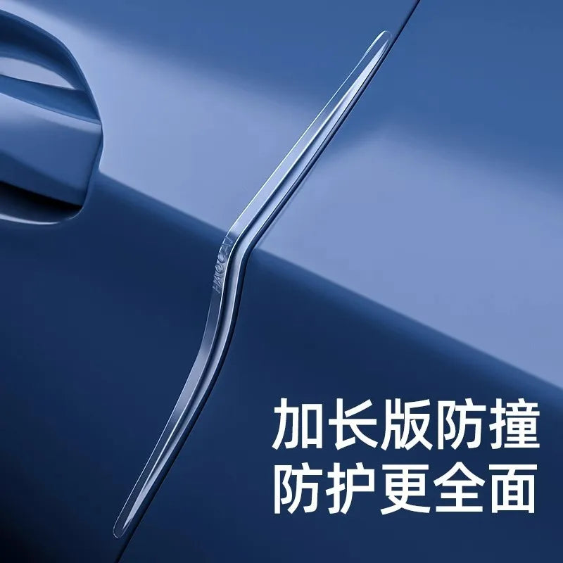   2/4/10PCS Car Door Edge Anti-collision Protector Bar Stickers Silicone Guards Rear View Mirror Cover Protection Strip