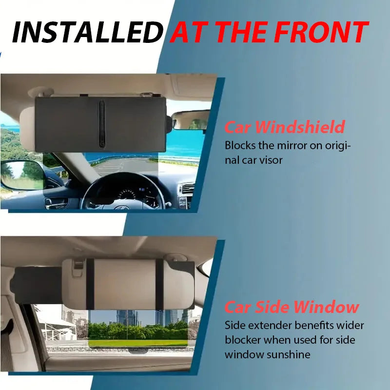 Universal Car Sun Visor Extender Anti-glare UV Retractable Sun Shield Multifunctional Accessories Easily Install Lightweight