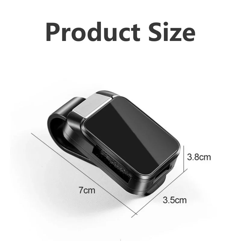 1PC Car Sun Visor Glasses Clips Interior Eyeglasses Storage Holder Compact Storage Auto Interior Accessory with Alloy Buckle