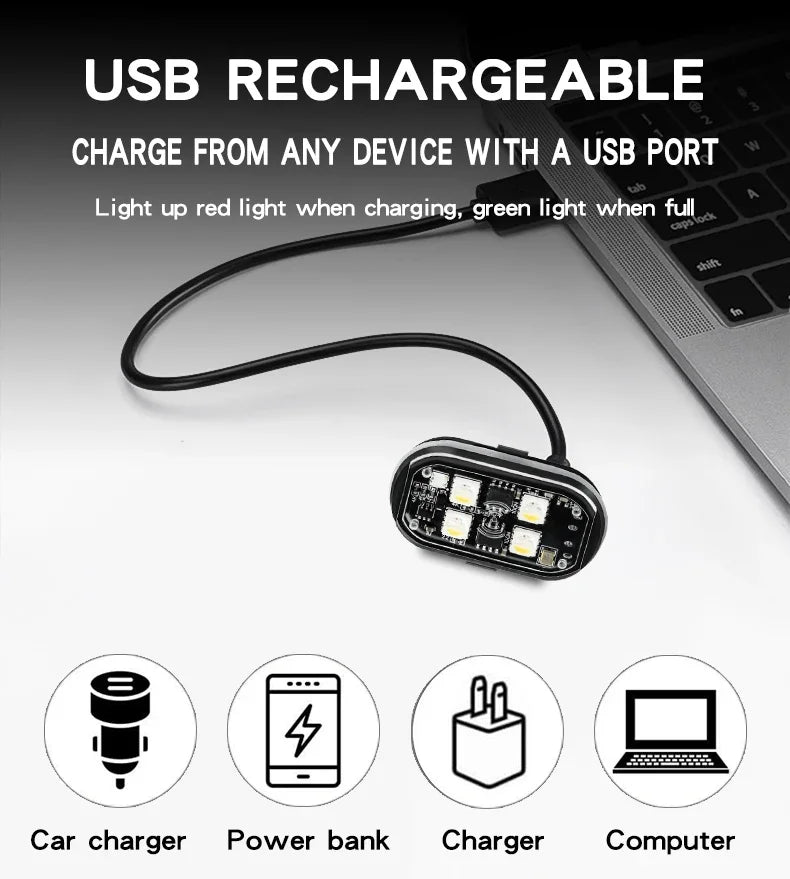 RGB Led Car Strobe Lights Motorcycle LED Flash Position Wireless Light Aircraft Airplane Helicopter Warning Lights Accessories