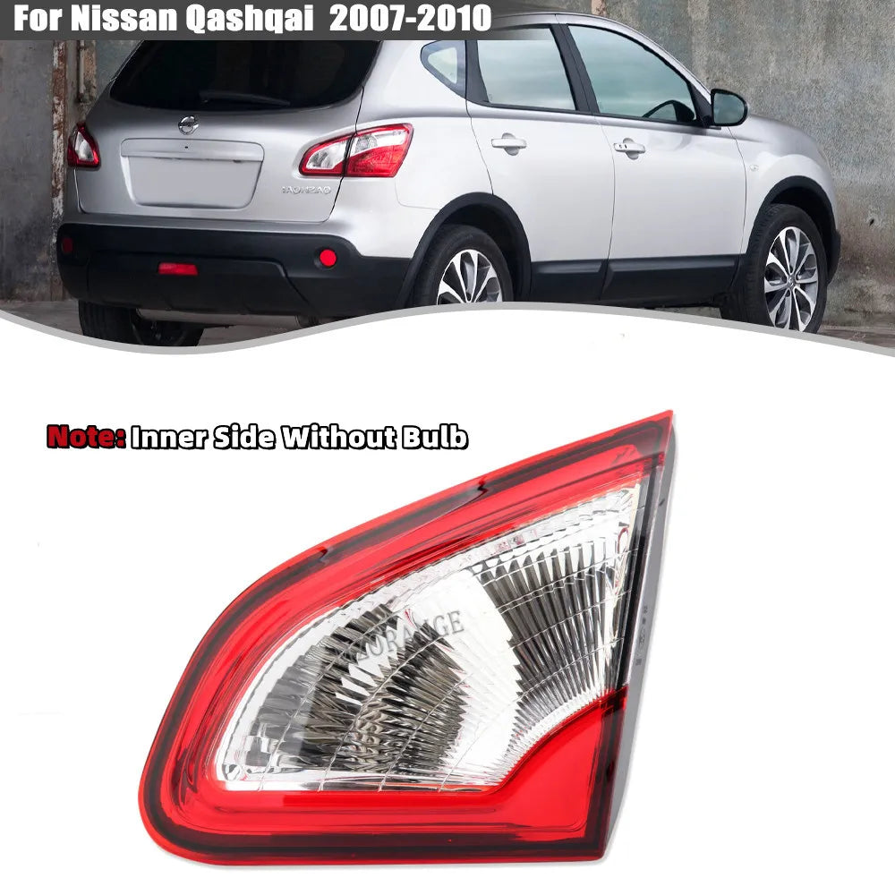 Car Outer Rear Tail Light For Nissan Qashqai 2008-2015 EU Version Brake Fog Lamp Accessories Car Warning Running Light