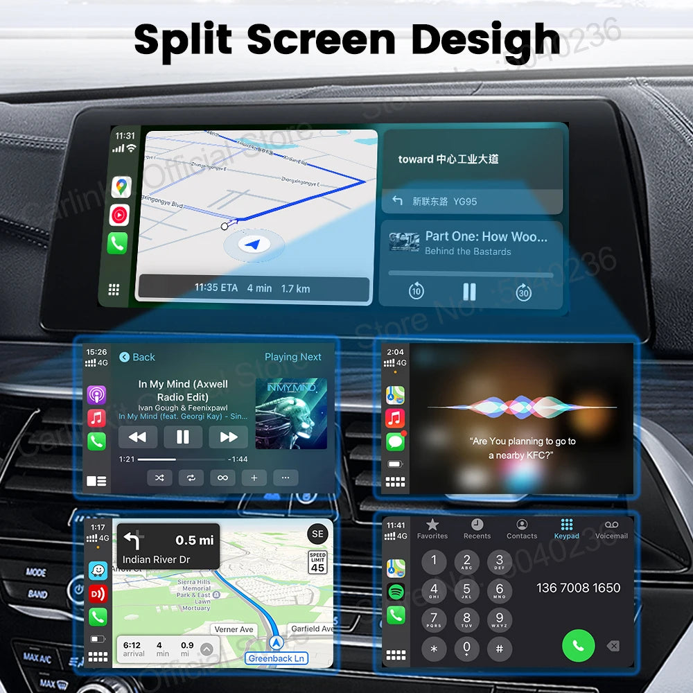 CarlinKit 5.0 Wireless Adapter Mini Ultra Wireless Android Auto & CarPlay USB Dongle For Car Upgrade WiFi Bluetooth Auto Connect