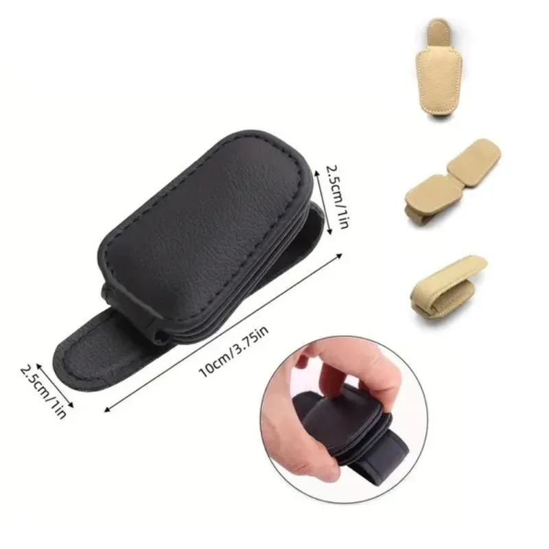 Car Sun Visor Glasses Case Holder Sunglasses Clip Ticket Card Clip  Multifunction Portable Clip Auto Interior Accessories