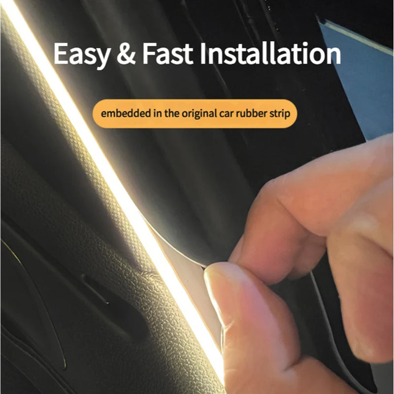 Car Trunk Led Light Strip Waterproof PVC Flexible Ambient Light Strip Automatic On/Off Hidden Installation Universal for Suv/Mpv