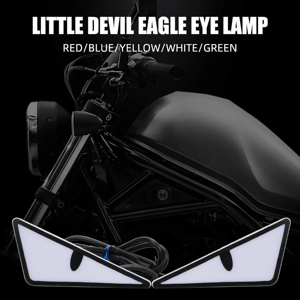 Universal Car LED Devil Eyes Light Demon Eyes Headlight Motorcycle Mini Turn Signal Flasher Tail Lamp Auto Decoration Lights