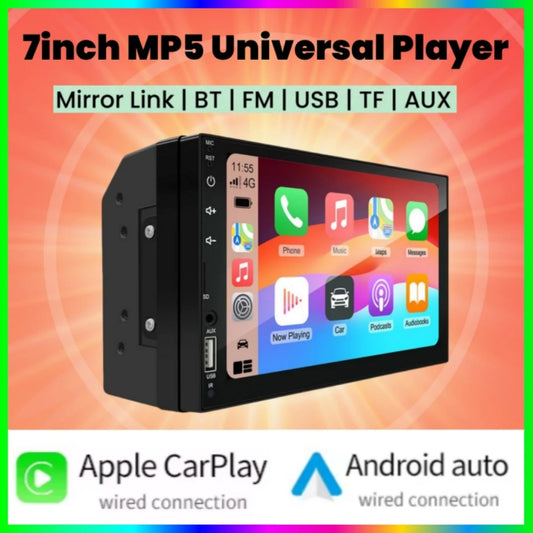 7Inch Carplay Android Auto Player IPS Touch Screen HD Automotive Multimedia Car MP5 Player USB FM Bluetooth TF Card 2 Din Stereo