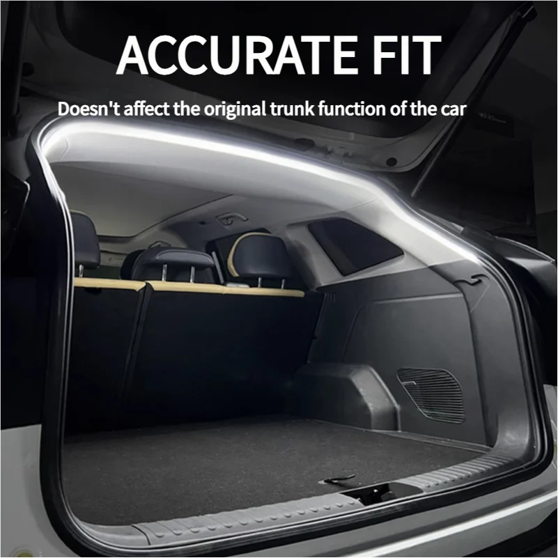 Car Trunk Led Light Strip Waterproof PVC Flexible Ambient Light Strip Automatic On/Off Hidden Installation Universal for Suv/Mpv