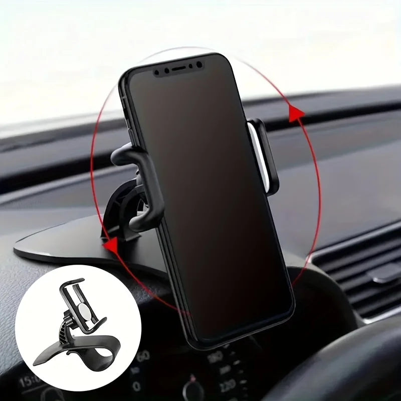 Dashboard Car Mobile Phone Holder Buckle Type In-car Clip Rotary Navigation Mobile Phone Holder