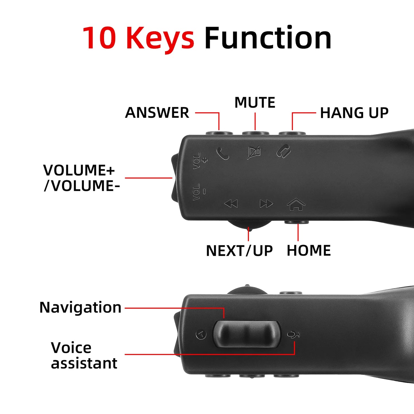 10 Keys Auto Control Remoto Multi-functional Car Steering Wheel Buttons Remote Controller Car Audio GPS Navigation DVD Android