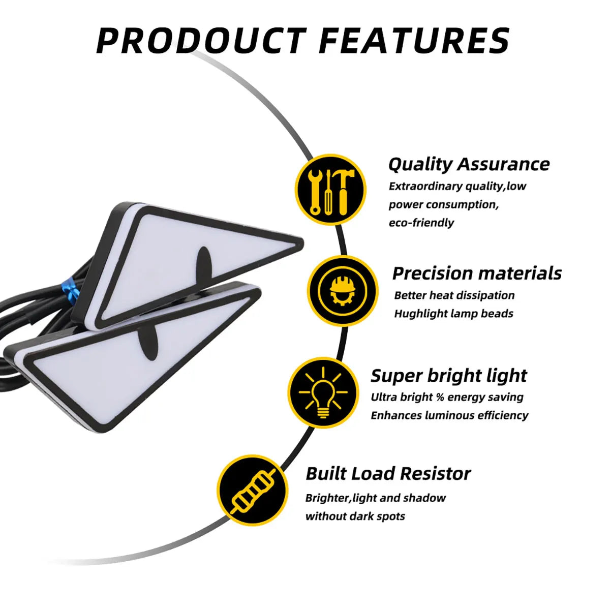 Universal Car LED Devil Eyes Light Demon Eyes Headlight Motorcycle Mini Turn Signal Flasher Tail Lamp Auto Decoration Lights