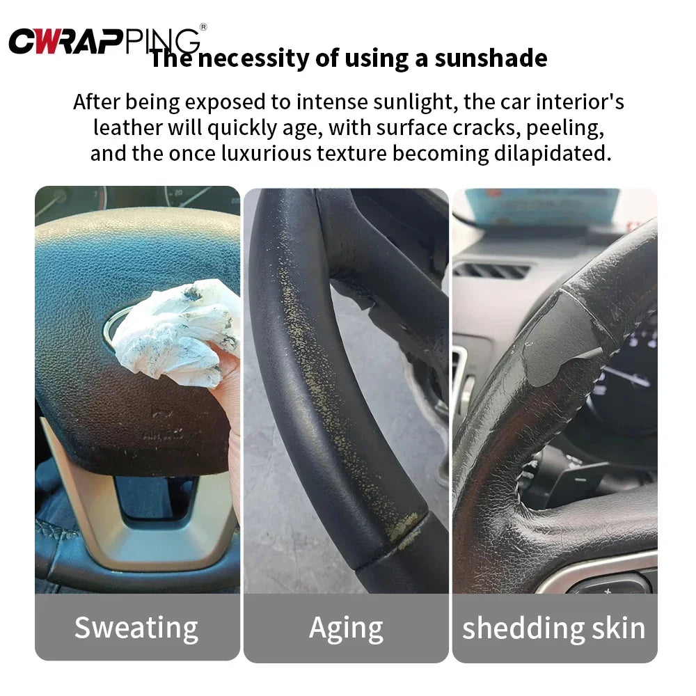 Car Sun Visor Sunroof Auto Steering Wheel Sun Shade Double Heat Insulation Sunshade Cover Protection Car Interior Accessories