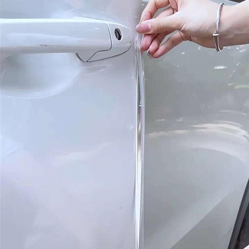   2/4/10PCS Car Door Edge Anti-collision Protector Bar Stickers Silicone Guards Rear View Mirror Cover Protection Strip