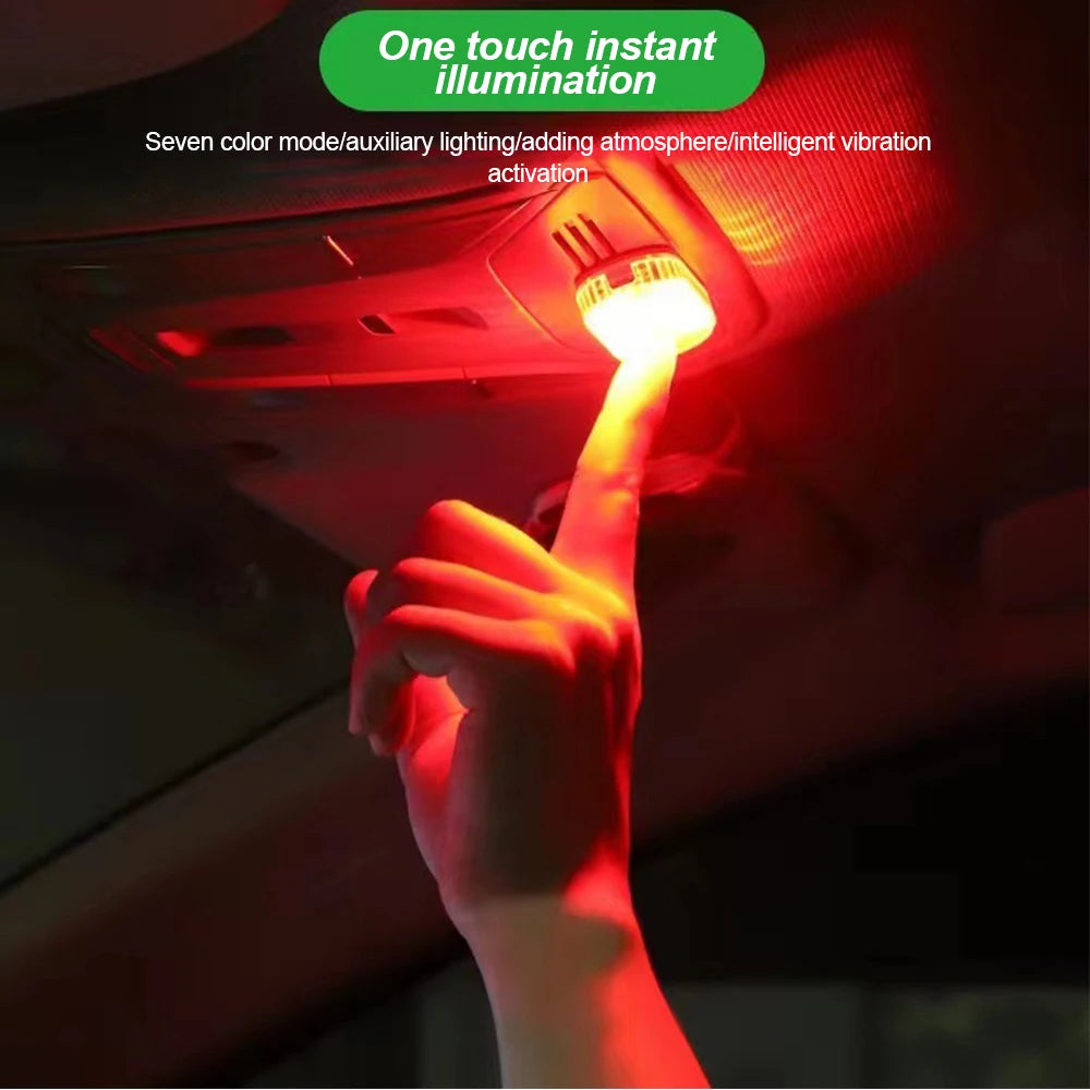 Multi Color Car Light Wireless LED Touch Light Roof Ceiling Sensor Read Lamp Mini USB Charging Light Auto Interior Accsesories