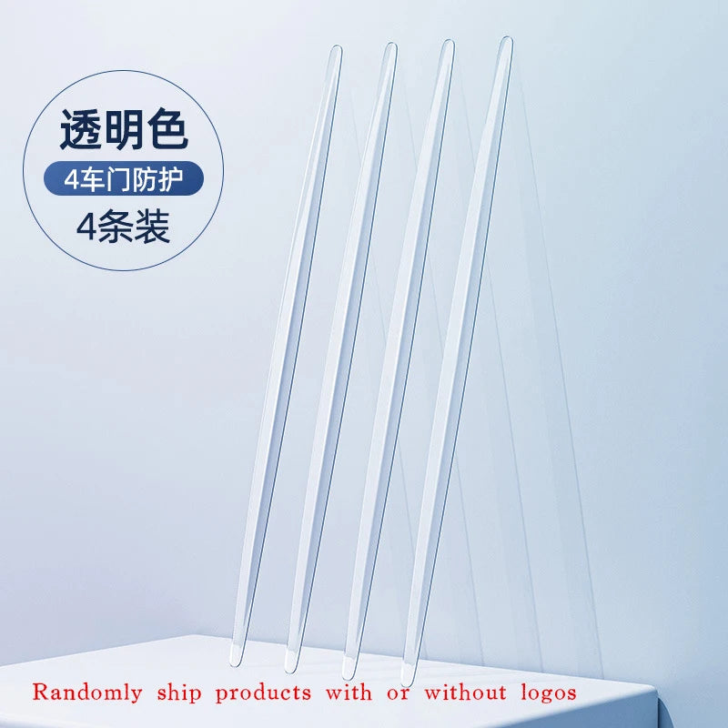   2/4/10PCS Car Door Edge Anti-collision Protector Bar Stickers Silicone Guards Rear View Mirror Cover Protection Strip