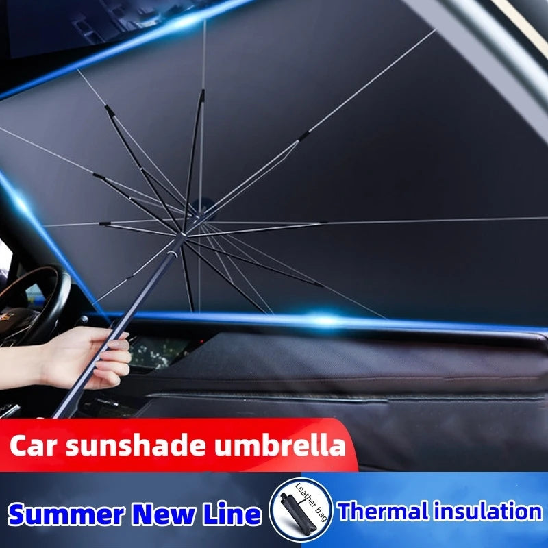 Car Sunshade Umbrella Car Sun Shade Protector Parasol Summer Sun Interior Windshield Protection Accessories For Auto Shading