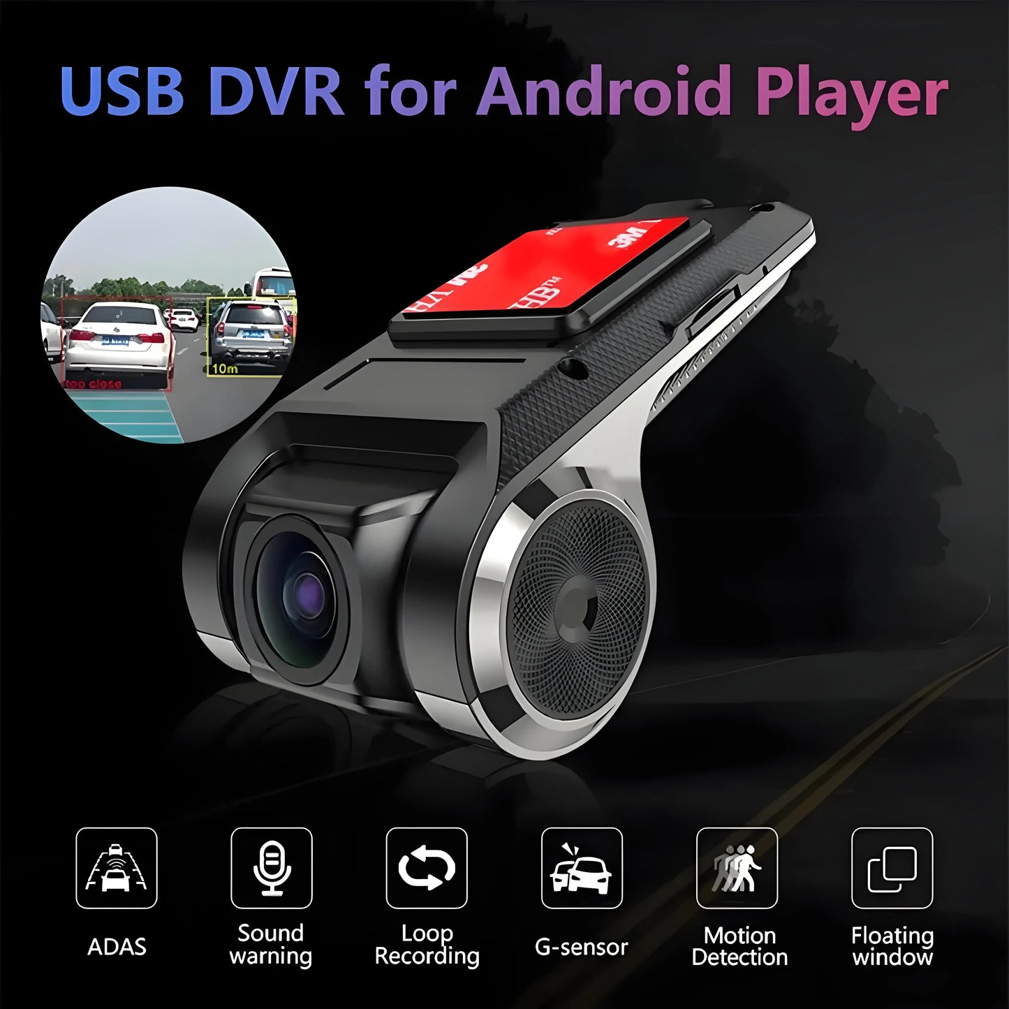 KKOREX Car DVR ADAS LDWS Full HD 1080P Dash Cam For DVD Android Player Navigation Unit Auto Audio Voice Alarm Video Recording