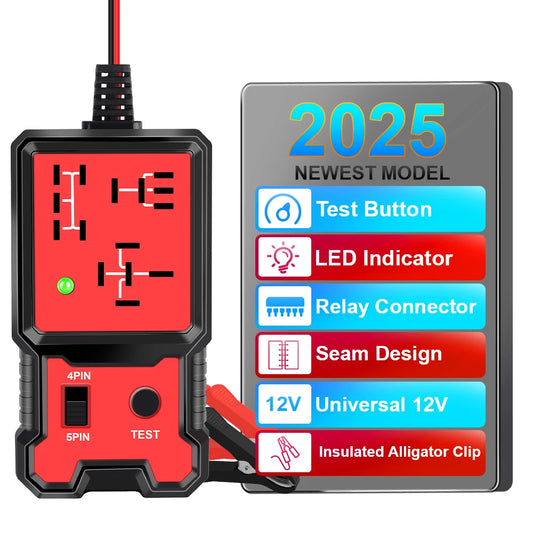 Car Battery Checker Universal 12V LED Indicator Light Automotive Electronic Relay Tester Car Relay Tester