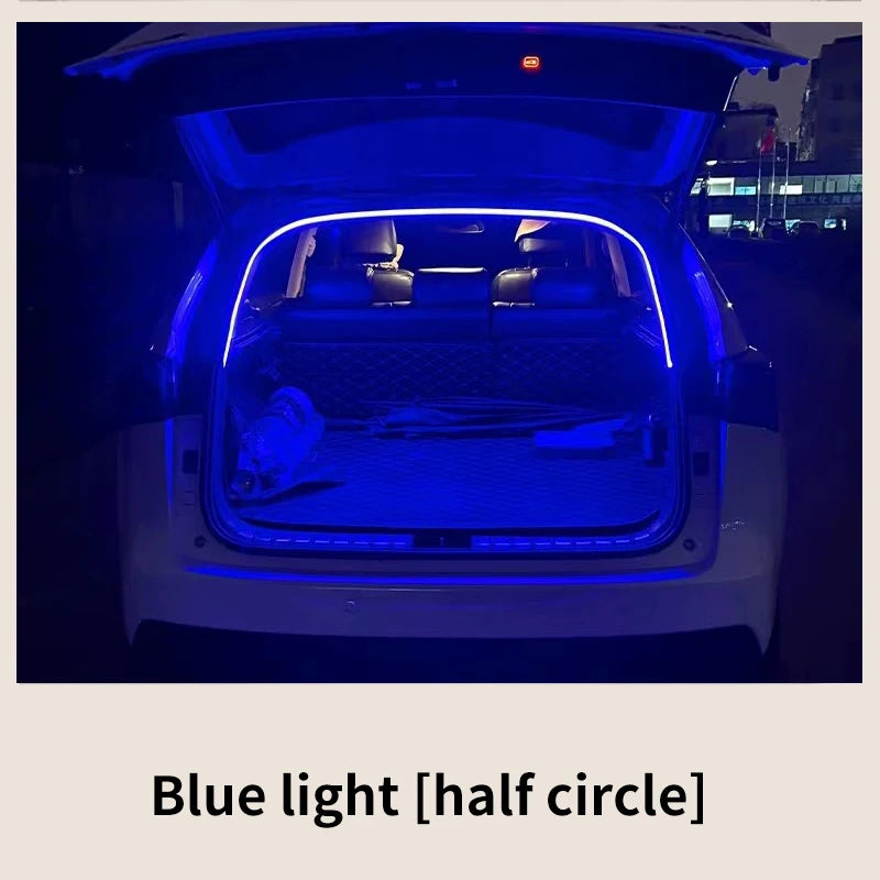 Car high brightness trunk lighting ambient light interior decoration LED wiring free automatic sensing tailgate light strip