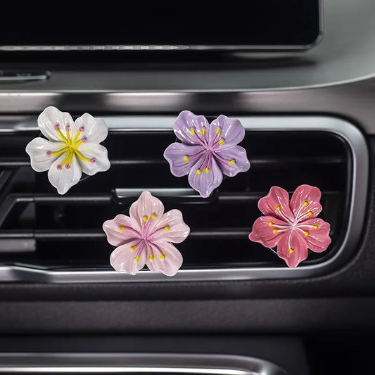 2pcs Car Perfume Clip Flower Air Outlet  Decorations Car Air Conditioner Air Vent Personalized Interior Decoration Accessories