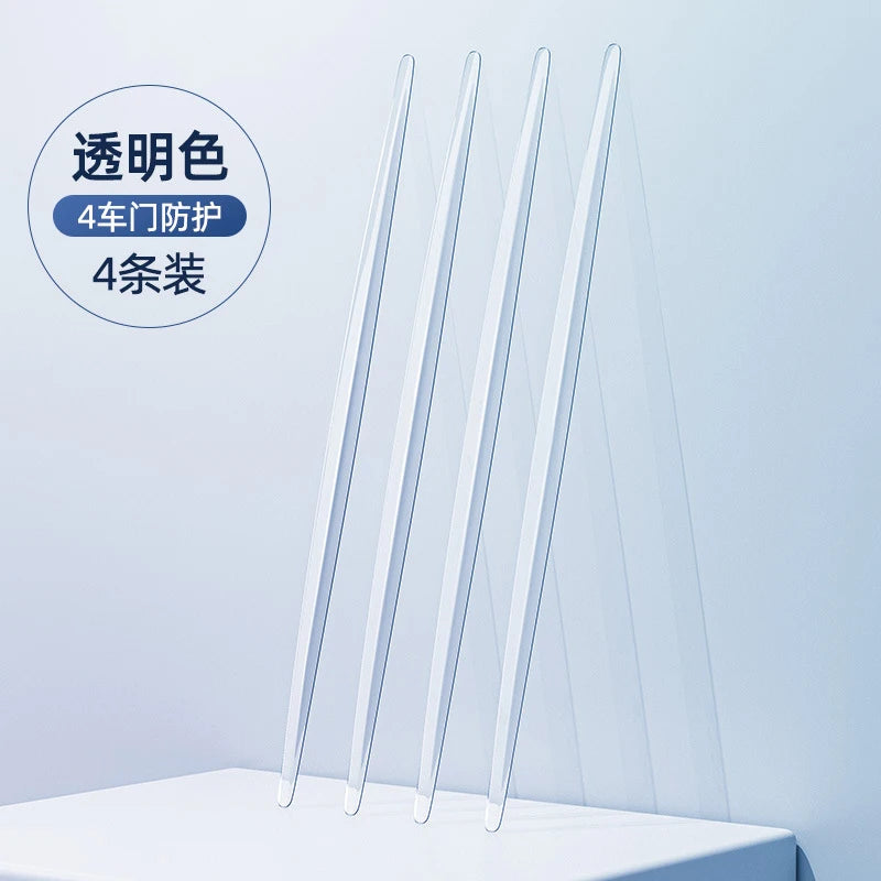   2/4/10PCS Car Door Edge Anti-collision Protector Bar Stickers Silicone Guards Rear View Mirror Cover Protection Strip